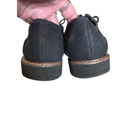 Guess Men's Black Canvas & Leather Lace-Up Oxford Shoes Size 9 - Picture 5 of 10